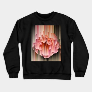 Glitched Open Rose Crewneck Sweatshirt